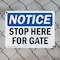 Signmission Stop Here For Gate OSHA Notice Sign, Plastic, 14in W x 10in L, 2PK OS-2PACK-NS-P-1014-L-18478 - alternate 7